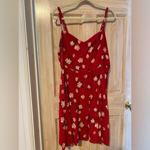 Red Floral Patterned Dress size XXL